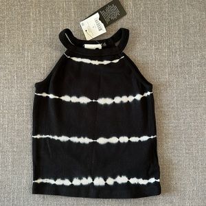 NEW Cotton On Kids Black and White Tie Dye Leah Rib Tank Size 3